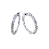 Diamond Hoop Earrings-Diamond Hoop Earrings - DETIJ01802