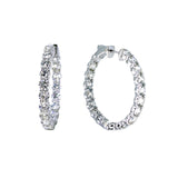 Diamond Hoop Earrings-Diamond Hoop Earrings - DETIJ01811