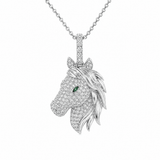 Diamond Horse Pendant and Chain-Diamond Horse Pendant and Chain