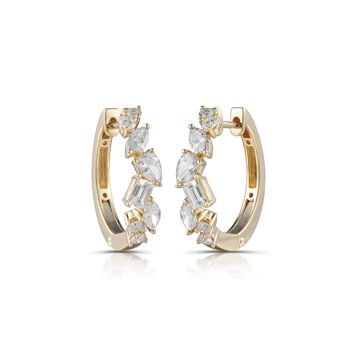 Diamond Huggies Earrings - DERTJ01875