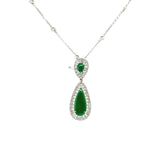 Diamond Jade Diamond Necklace-Diamond Jade Diamond Necklace - ONTIJ00082