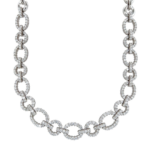 Diamond Link Necklace-Diamond Link Necklace - DNMXM00046