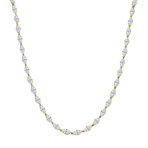 Diamond Marquise Necklace-Diamond Marquise Necklace DNODE00046