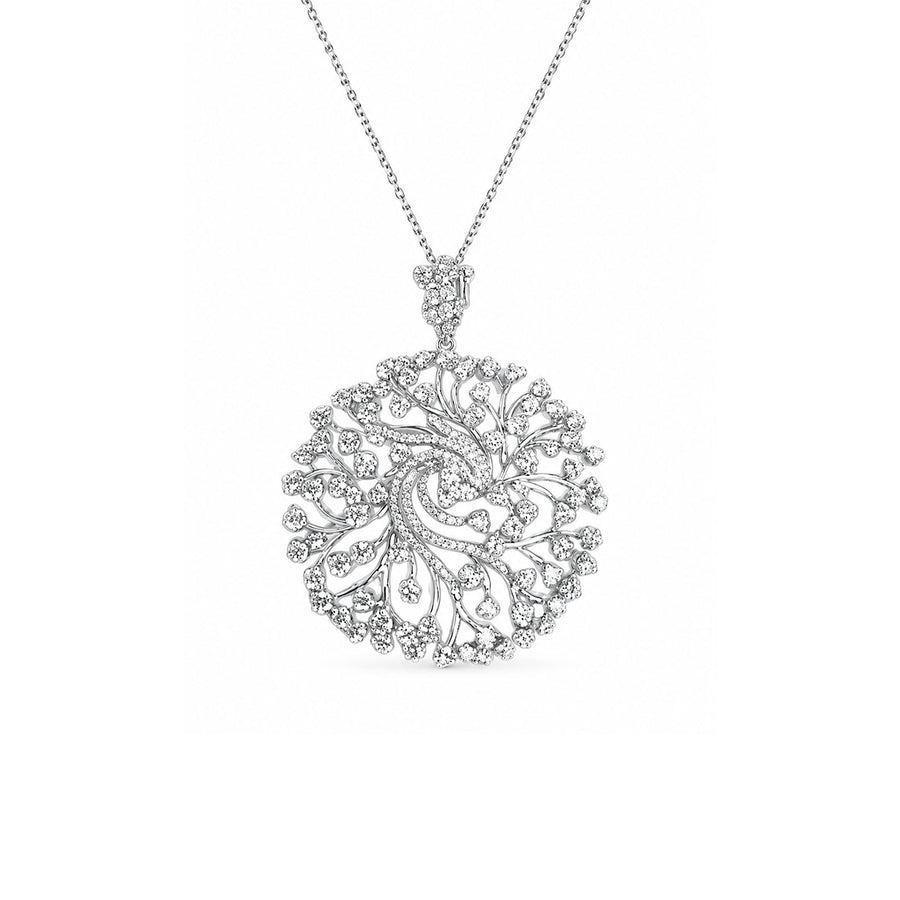 Diamond Medallion Pendant and Chain