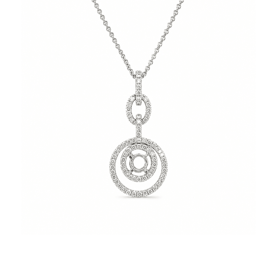 Diamond Necklace Setting with Chain - DMUJD00091