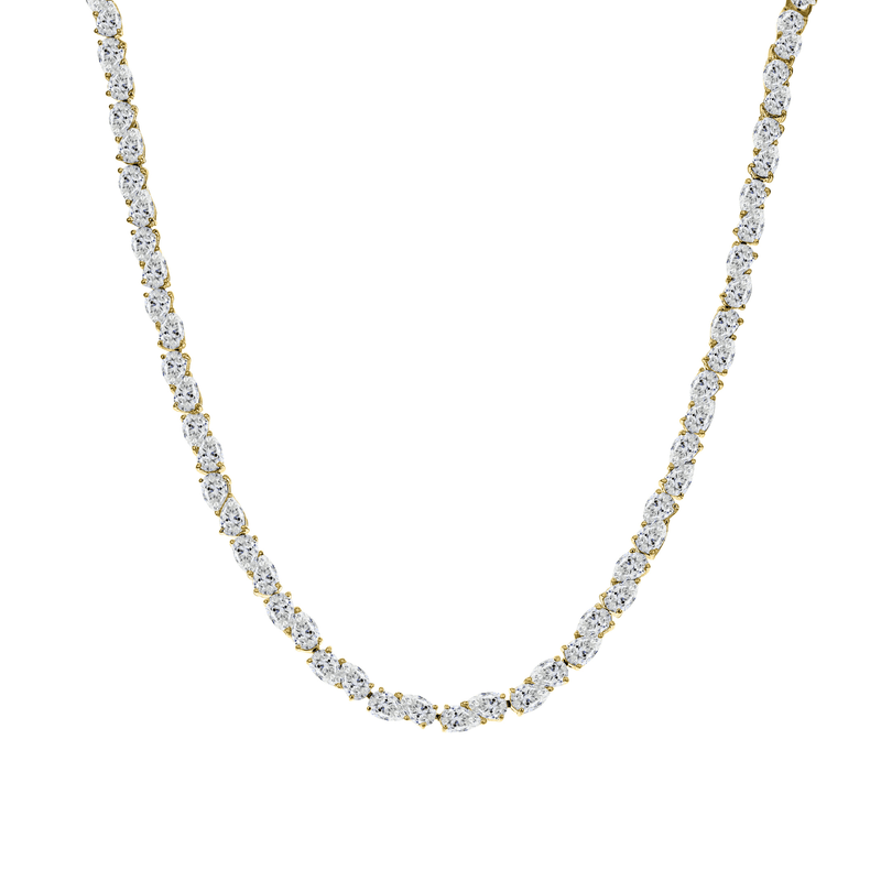 Diamond Pear Necklace-Diamond Pear Necklace DNODE00082