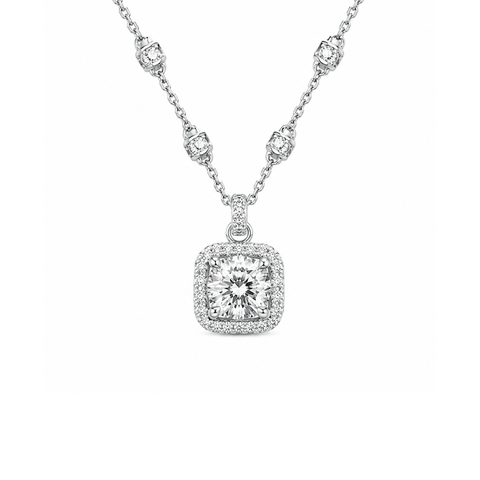 Diamond Pendant and Chain-Diamond Pendant and Chain