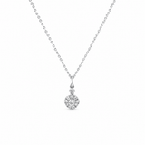 Diamond Pendant and Chain-Diamond Pendant and Chain in 18 karat white gold.