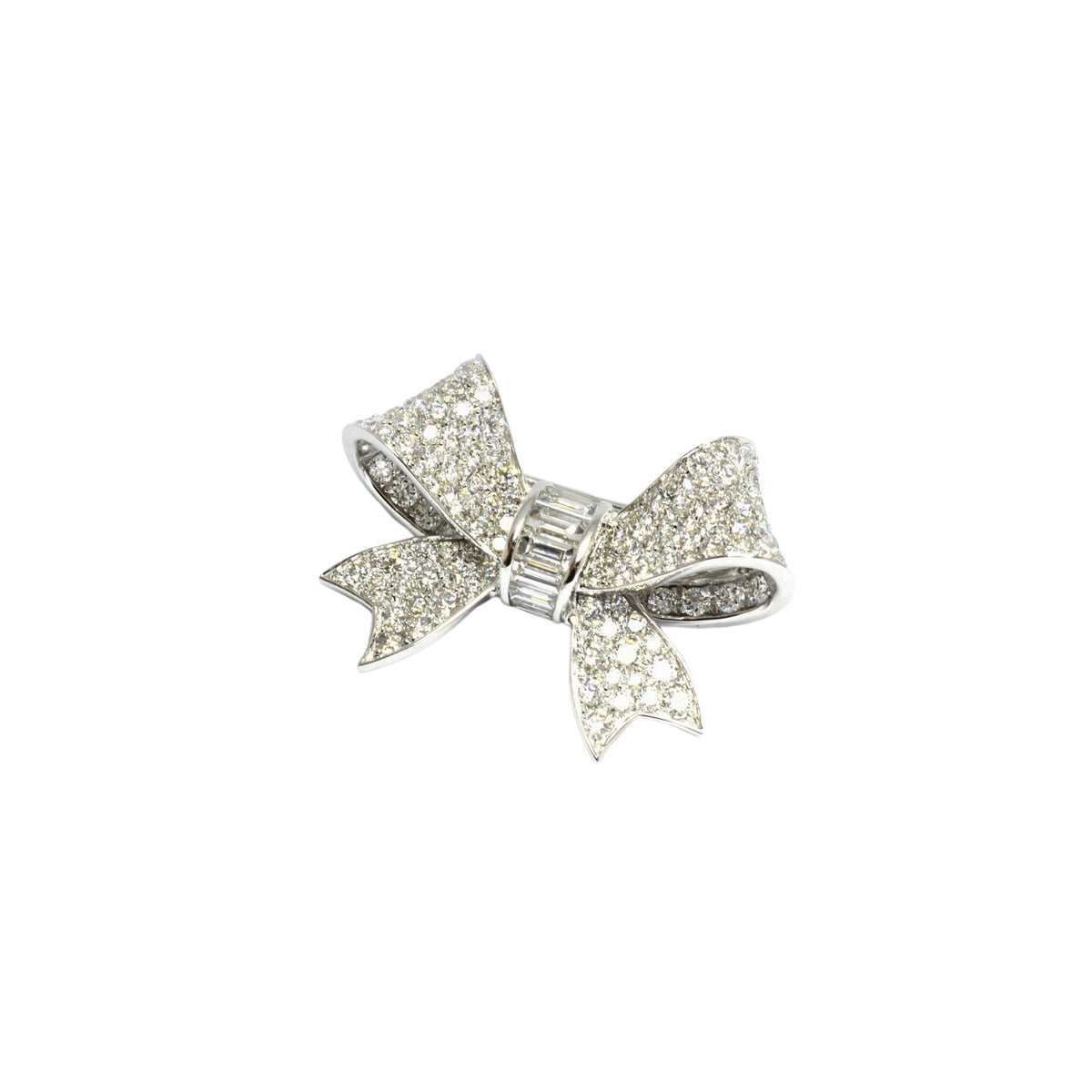 Diamond Ribbon Brooch - DIUJD00037