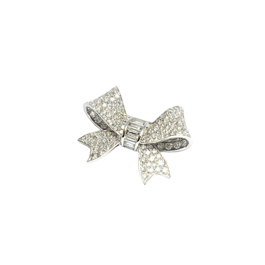 Diamond Ribbon Brooch - DIUJD00037
