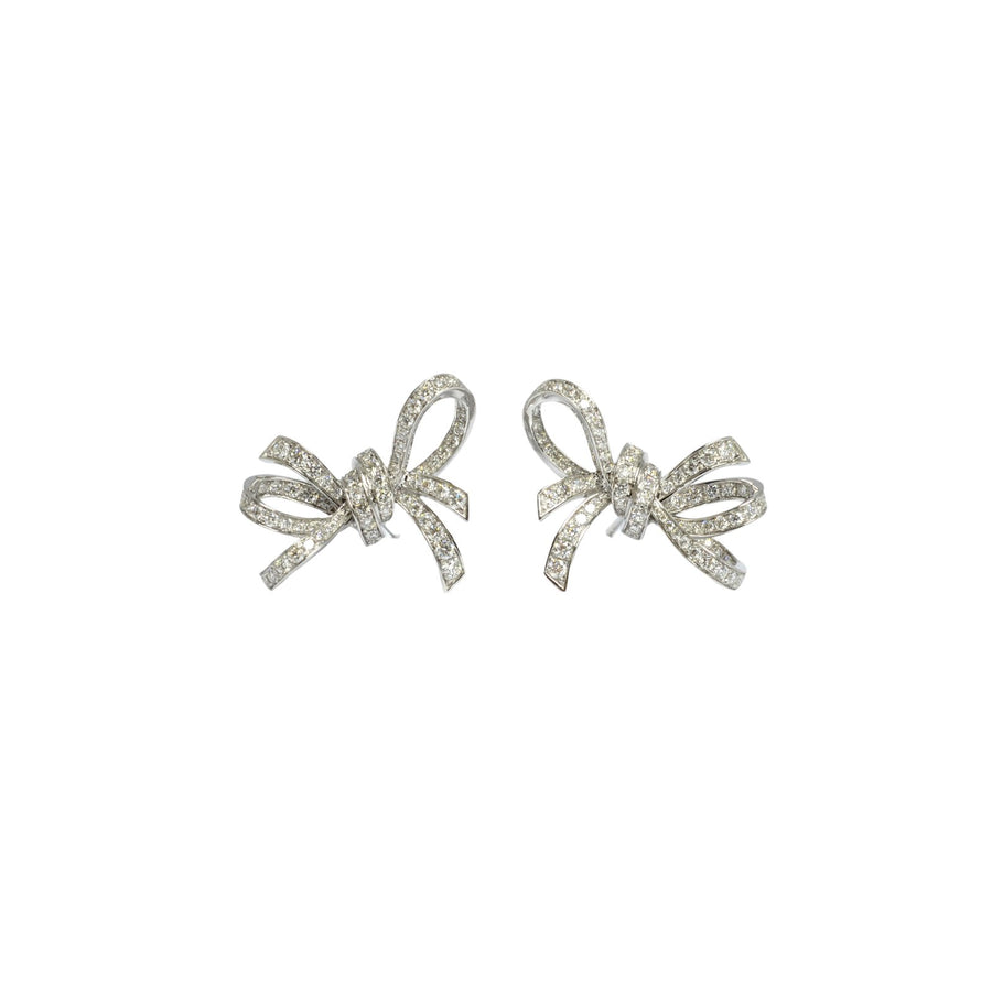 Diamond Ribbon Earrings - DEUJD00331