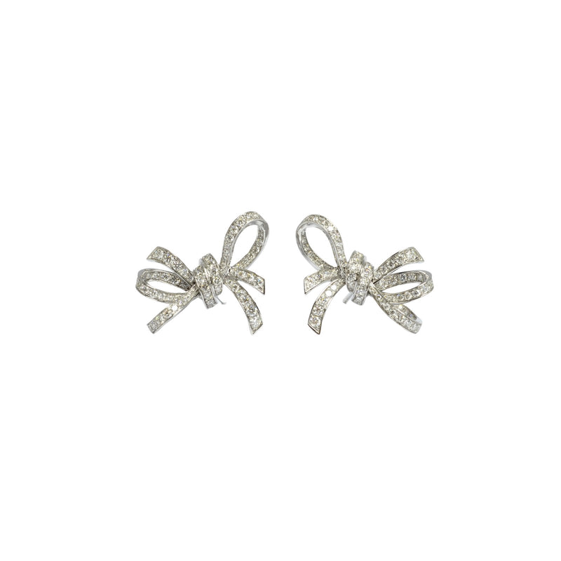 Diamond Ribbon Earrings-Diamond Ribbon Earrings - DEUJD00331