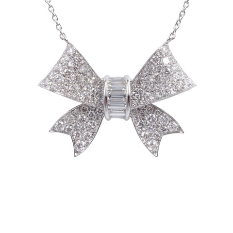 Diamond Ribbon Necklace-Diamond Ribbon Necklace - DNUJD00604