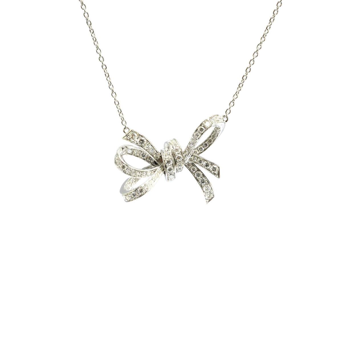 Diamond Ribbon Necklace - DNUJD00612