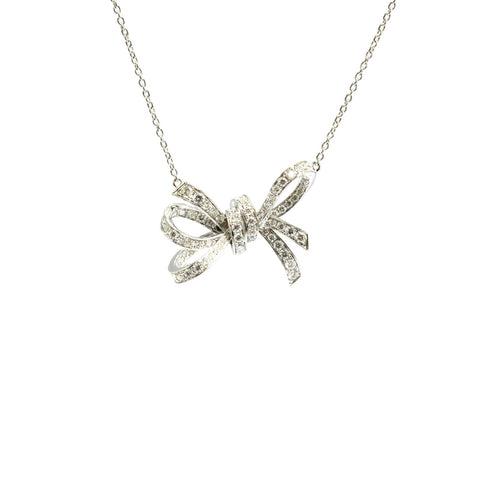 Diamond Ribbon Necklace-Diamond Ribbon Necklace - DNUJD00612