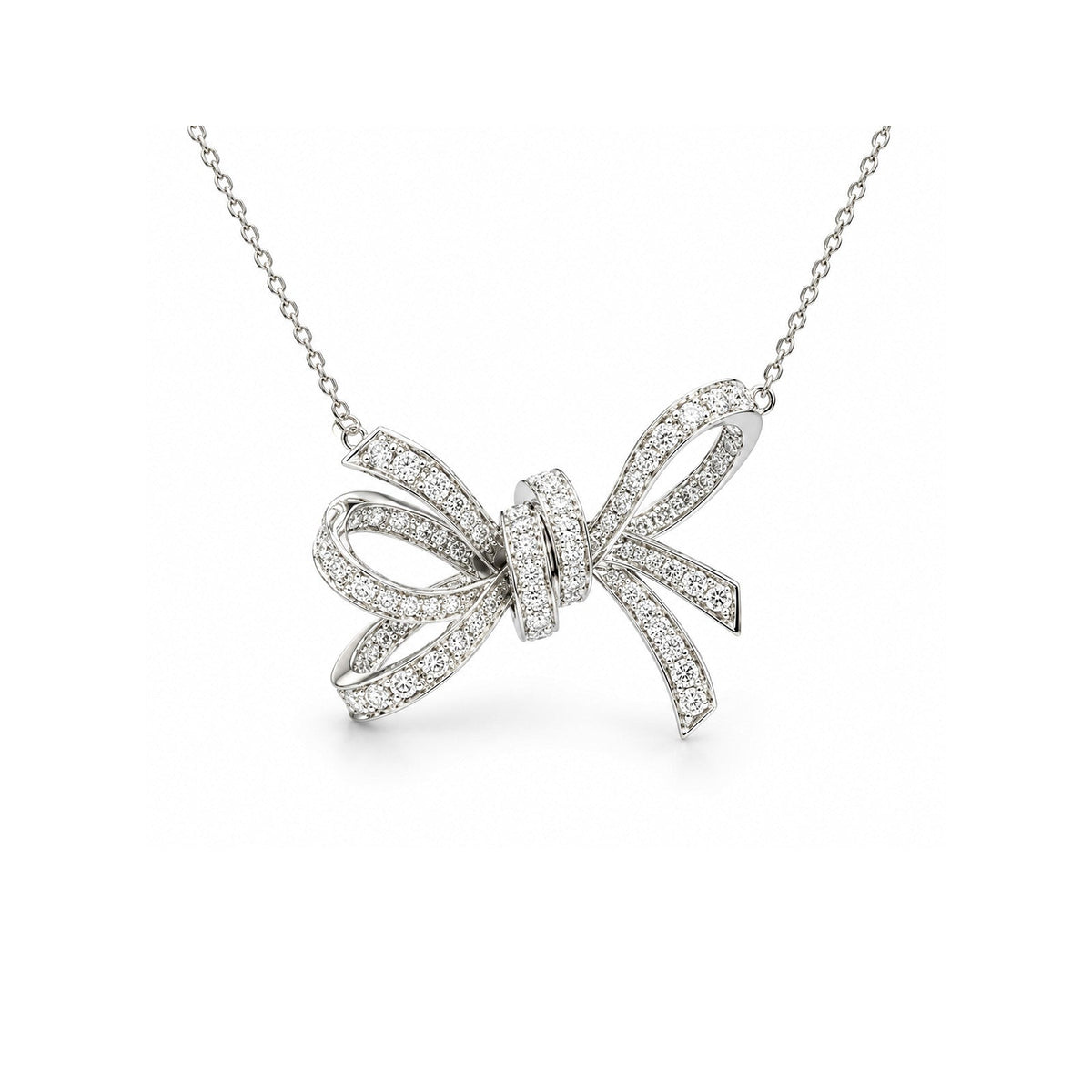 Diamond Ribbon Necklace