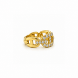 Diamond Ring-18 karat yellow gold diamond ring. 