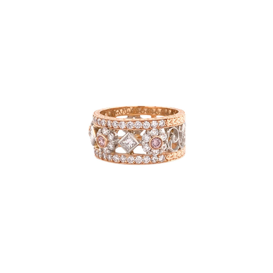 Platinum and Rose Gold Eternity Diamond Ring DRJCK00082