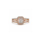 Diamond Ring-18k rose gold diamond ring 