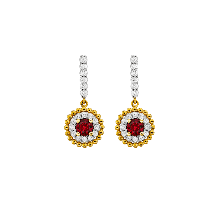 Diamond Ruby Drop Earrings RESPK00182