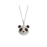 Diamond Ruby Panda Pendant Necklace-Diamond Ruby Panda Pendant Necklace - RNUJD00216