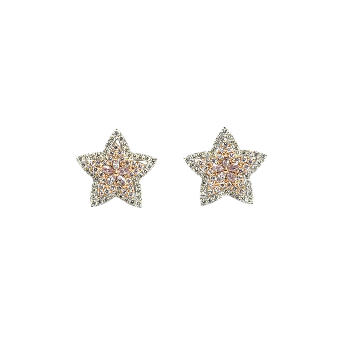 Diamond Star Earring Studs - DEUJD00349