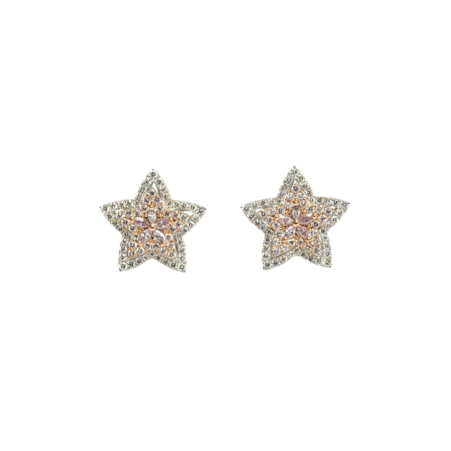 Diamond Star Earring Studs - DEUJD00349