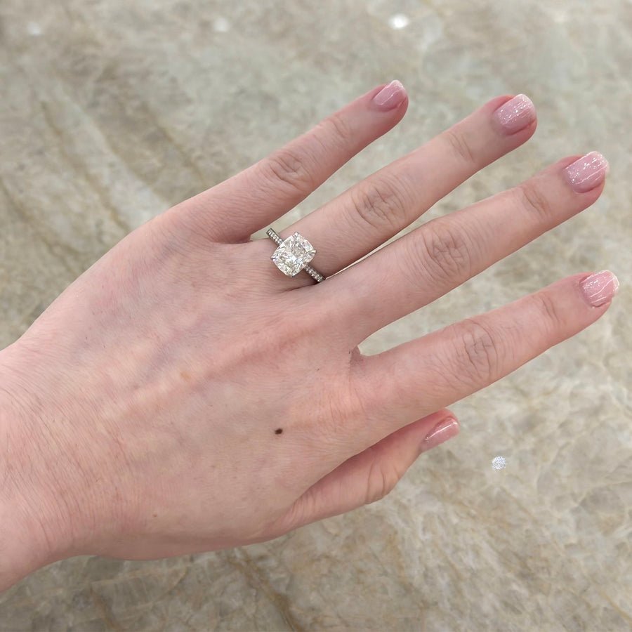Elongated Cushion Cut Diamond Engagement Ring - DRJST02320
