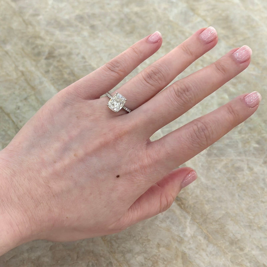 Elongated Cushion Cut Diamond Engagement Ring - DRJST02918