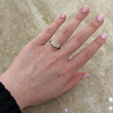 Emerald Cut Diamond 3 Stone Engagement Ring-Emerald Cut Diamond 3 Stone Engagement Ring - DRIMA00055