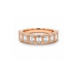 Emerald Cut Diamond Bezel-Set Halfway Band-Emerald Cut Diamond Bezel-Set Halfway Band - DRDRA10264