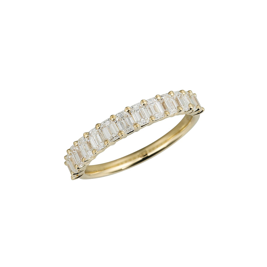 Emerald Cut Diamond Halfway Band - DRNEL00653