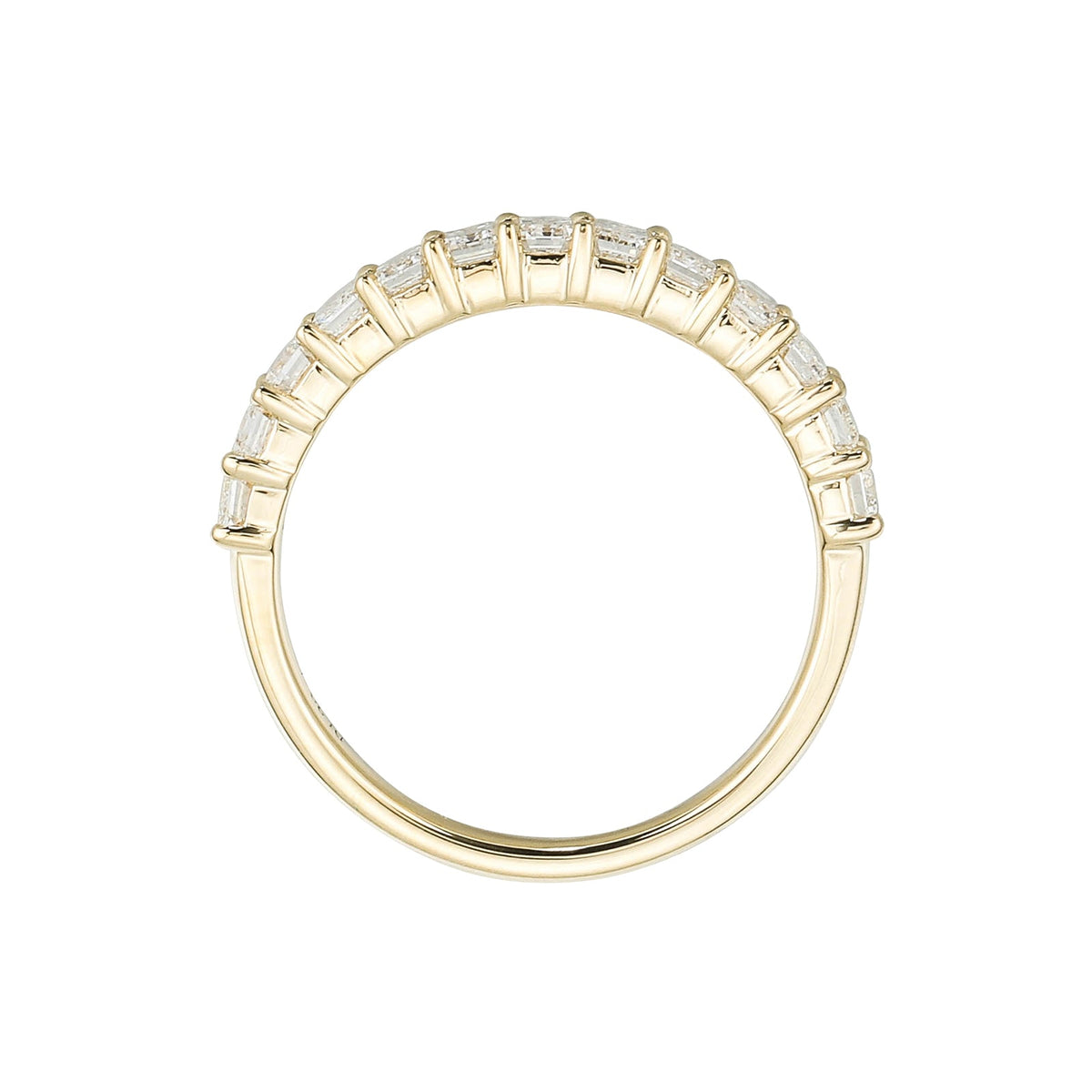 Emerald Cut Diamond Halfway Band - DRNEL00653