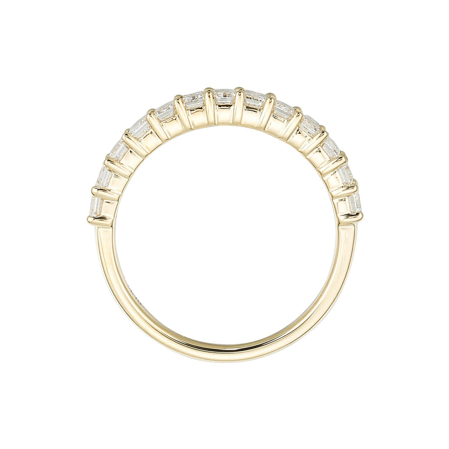Emerald Cut Diamond Halfway Band - DRNEL00653