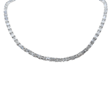 Emerald-cut Diamond Link Necklace-Emerald - cut Diamond Link Necklace - DNNKA00703