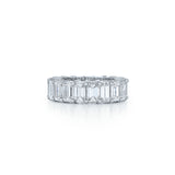 Platinum Emerald Eternity Diamond Band-Platinum Emerald Eternity Diamond Band