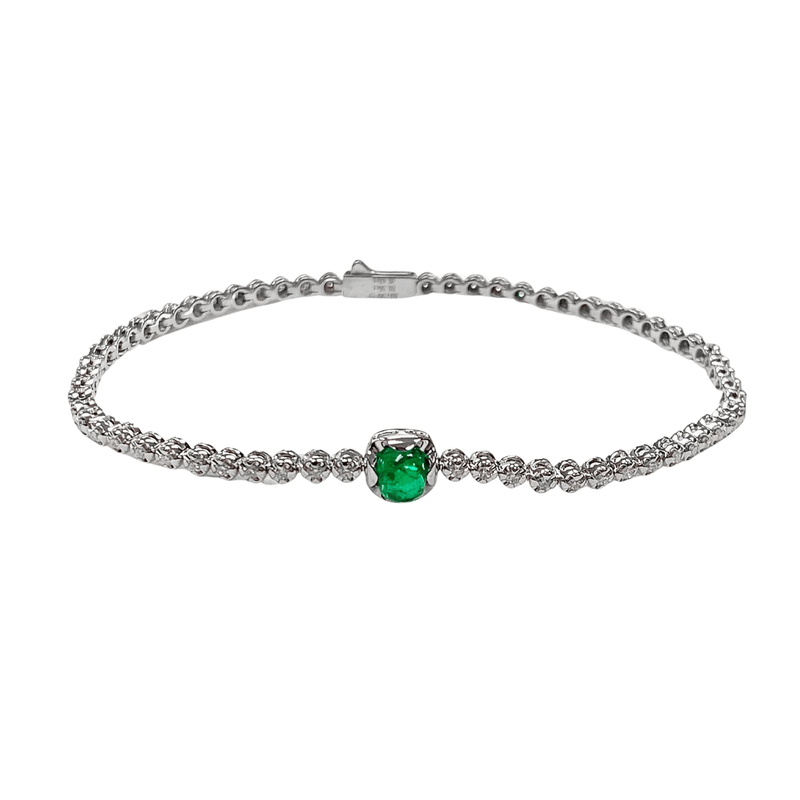 Emerald Diamond Bracelet-Emerald Diamond Bracelet - EBEDW00064
