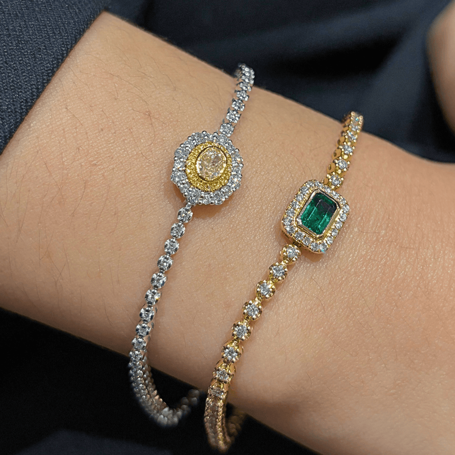 Emerald Diamond Bracelet - EBEDW00055