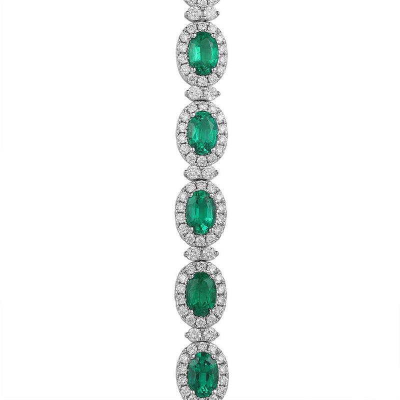 Emerald Diamond Bracelet-Emerald Diamond Bracelet - EBRTJ00046