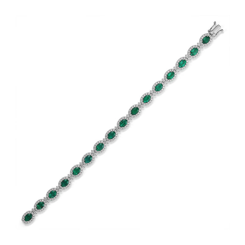 Emerald Diamond Bracelet-Emerald Diamond Bracelet - EBRTJ00046