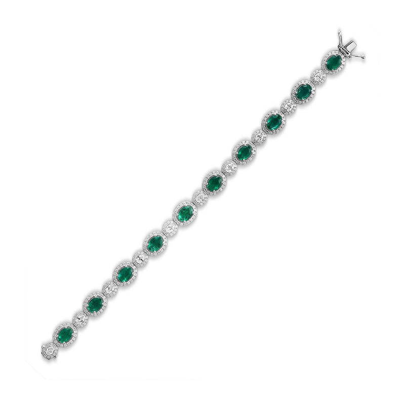 Emerald Diamond Bracelet-Emerald Diamond Bracelet - EBRTJ00055