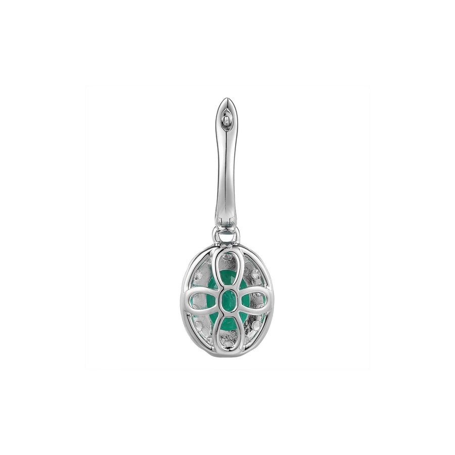 Emerald Diamond Drop Earrings - EERTJ00037