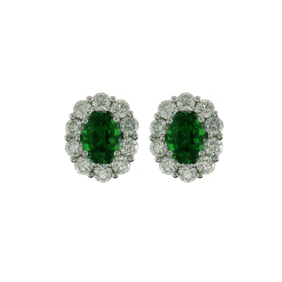 Emerald Diamond Earrings - EERTJ00055
