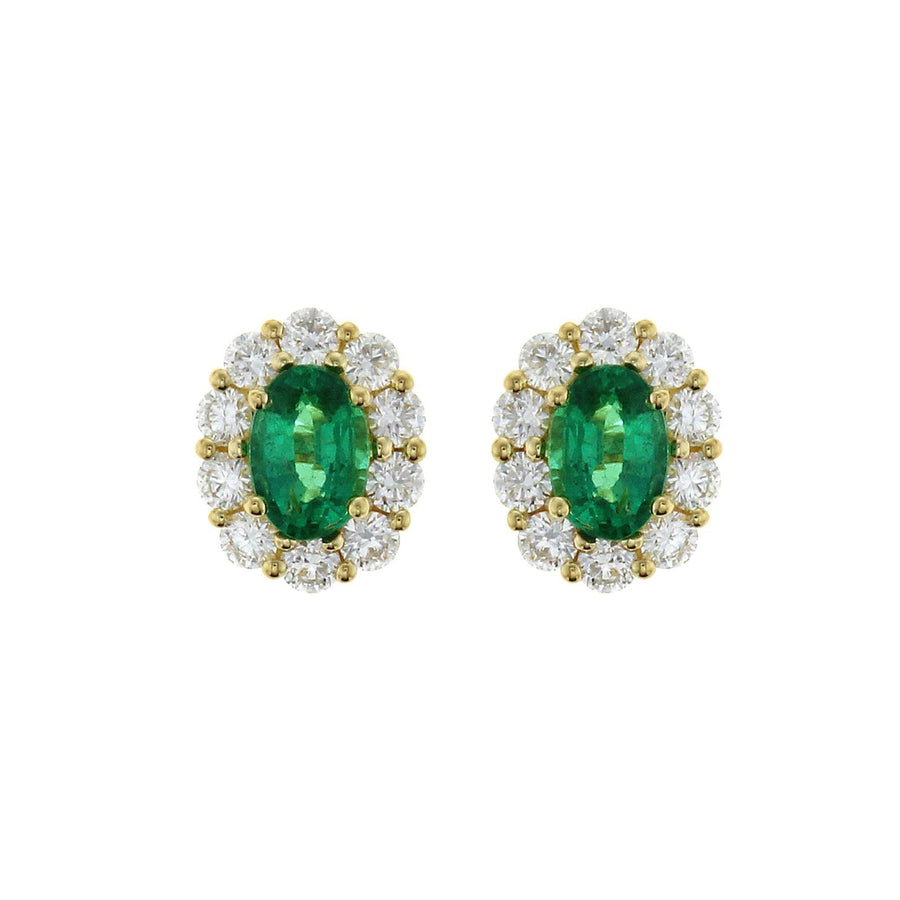 Emerald Diamond Earrings - EERTJ00064