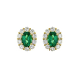 Emerald Diamond Earrings-Emerald Diamond Earrings - EERTJ00064