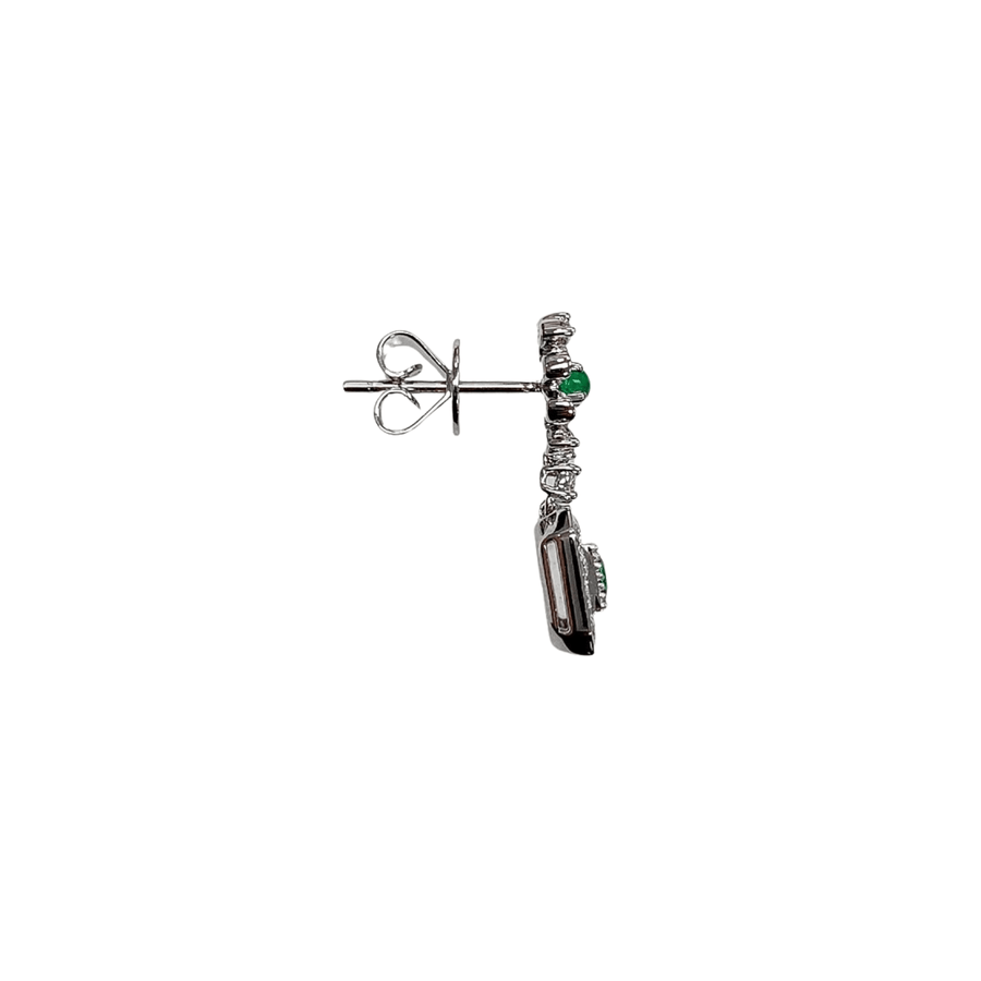Emerald Diamond Earrings - EREME028012