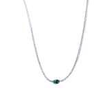 Emerald Diamond Necklace-Emerald Diamond Necklace ENRTJ00046