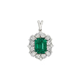 Emerald Diamond Necklace-Emerald Diamond Necklace - ENNEL00064