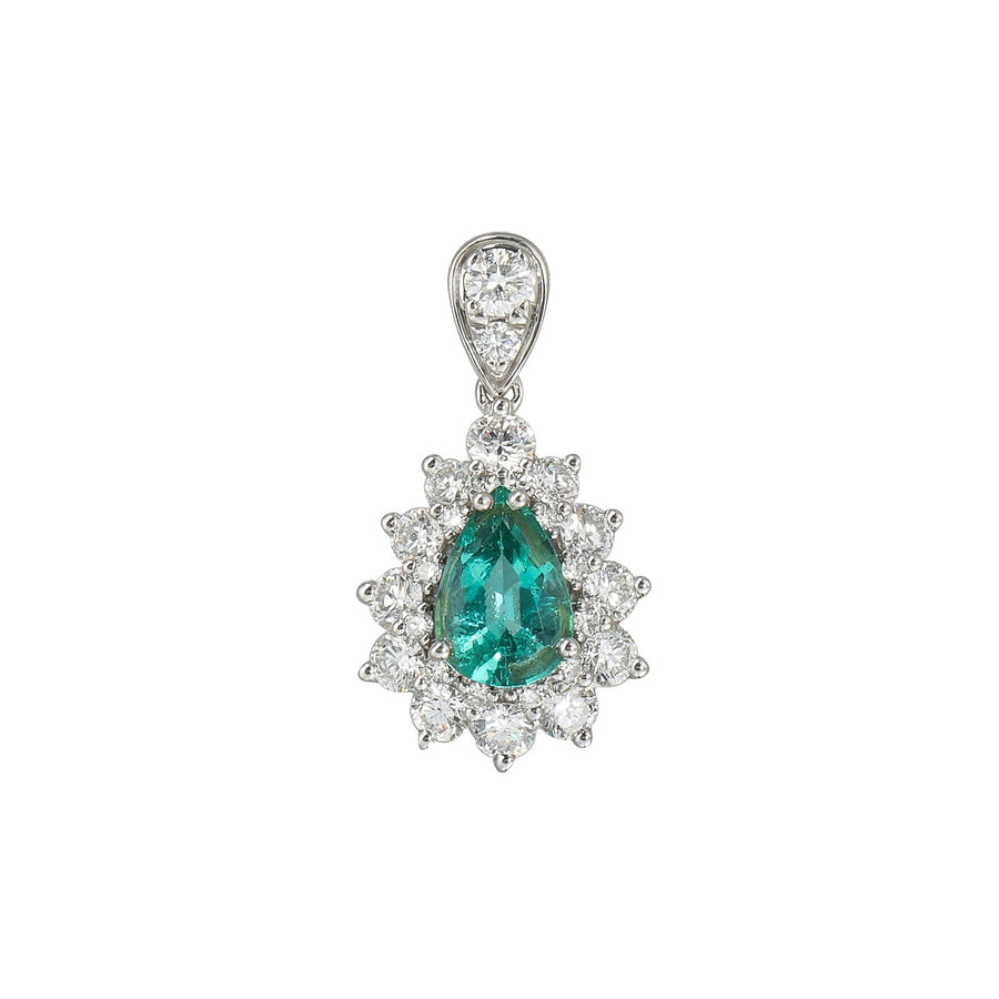 Emerald Diamond Necklace - ENNEL00073