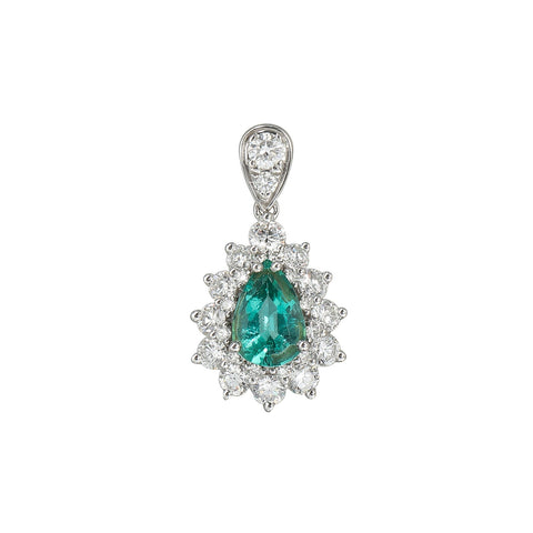 Emerald Diamond Necklace-Emerald Diamond Necklace - ENNEL00073